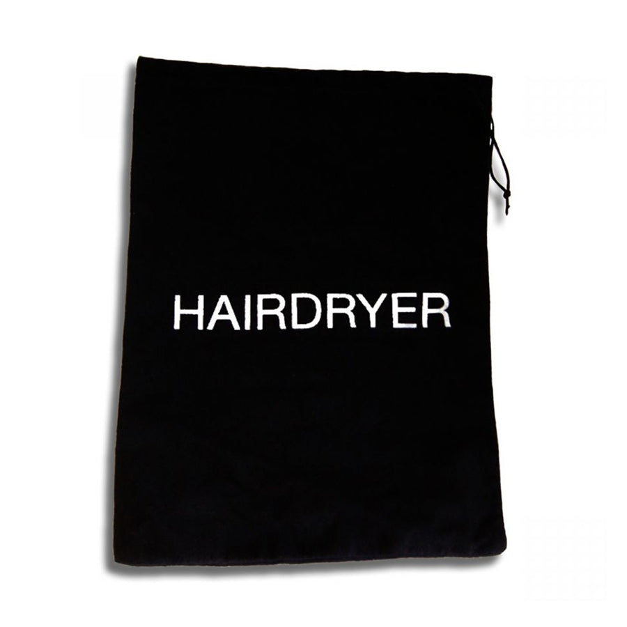 Black Cotton Hairdryer Bag