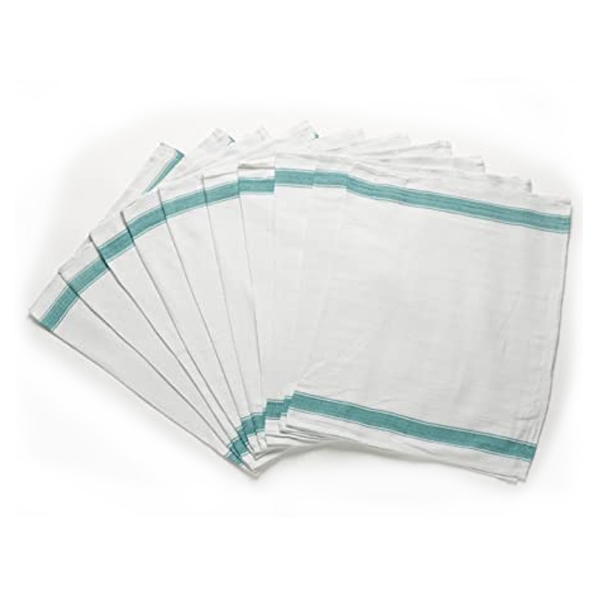 Herringbone Green Stripe Kitchen Cloth