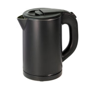 Black electric kettle on a white background