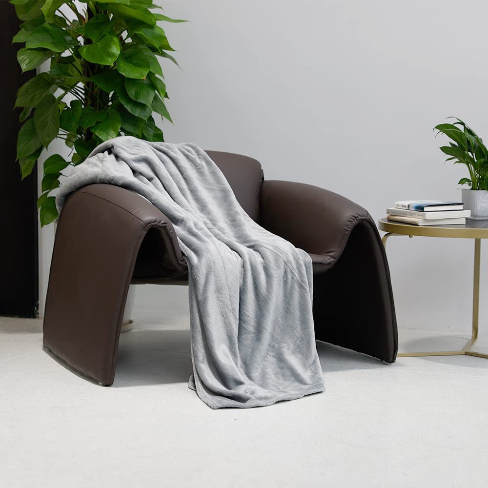 Grey Luxury Fleece Blanket 140 x 180cm