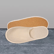 Eco Linen Closed Toe Slippers