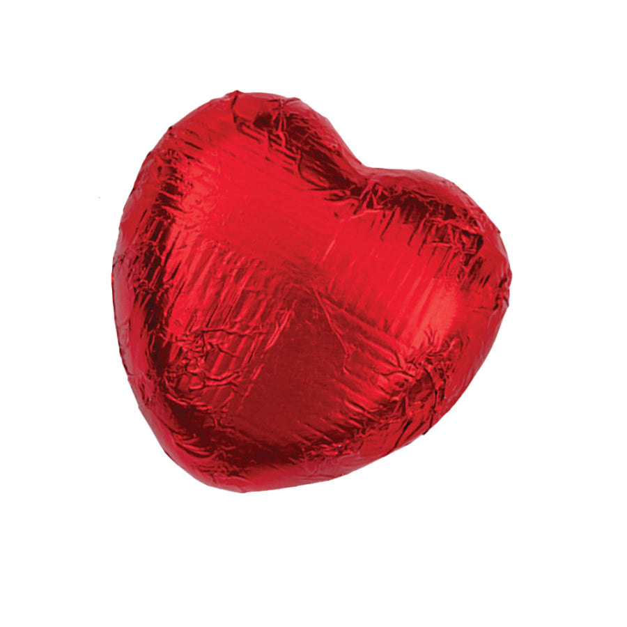 Milk Chocolate Red Foiled Hearts