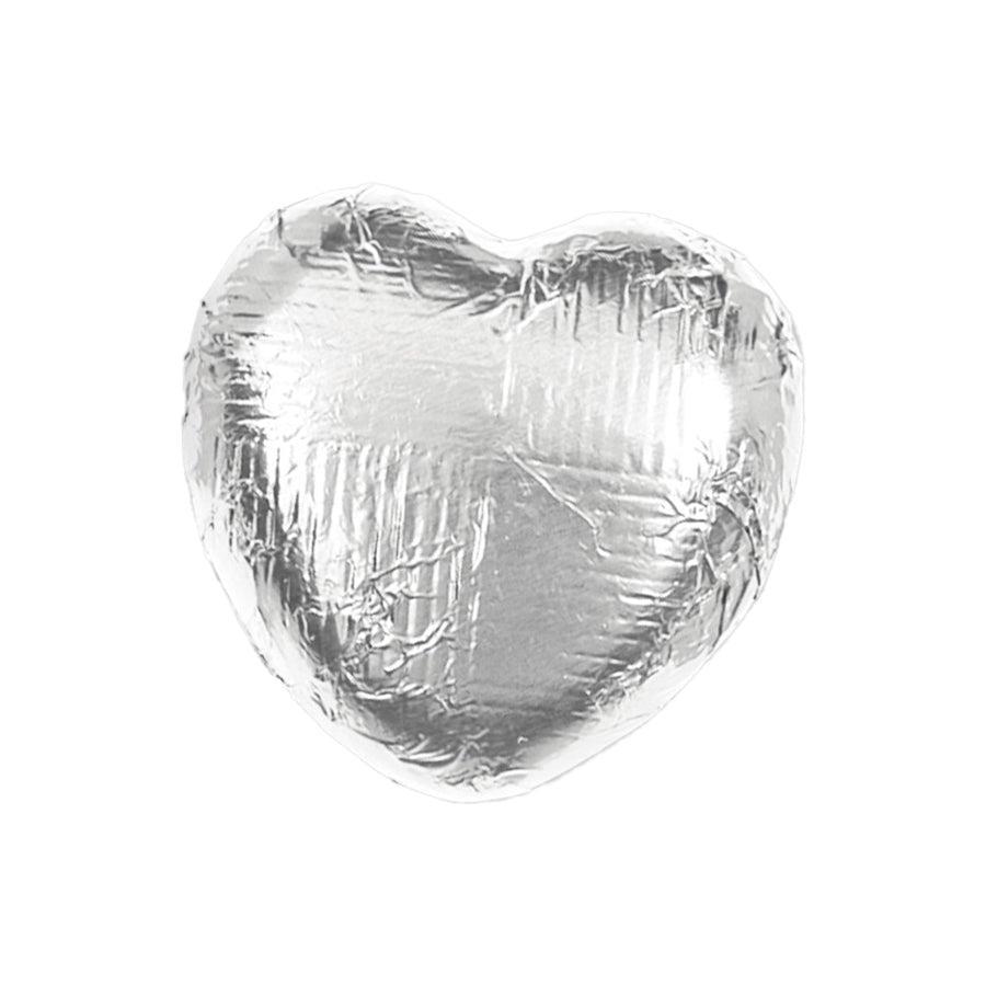 Milk Chocolate Silver Foiled Hearts