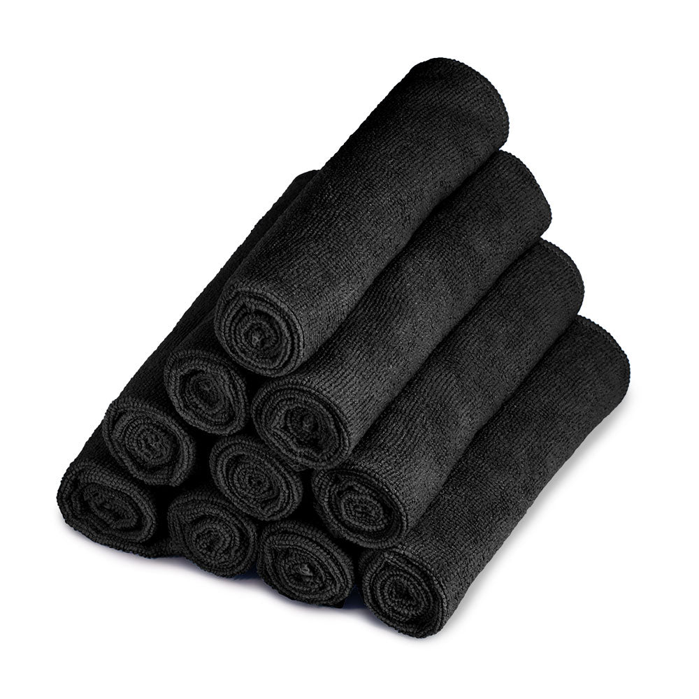 Black Premium Microfibre Cleaning Cloths