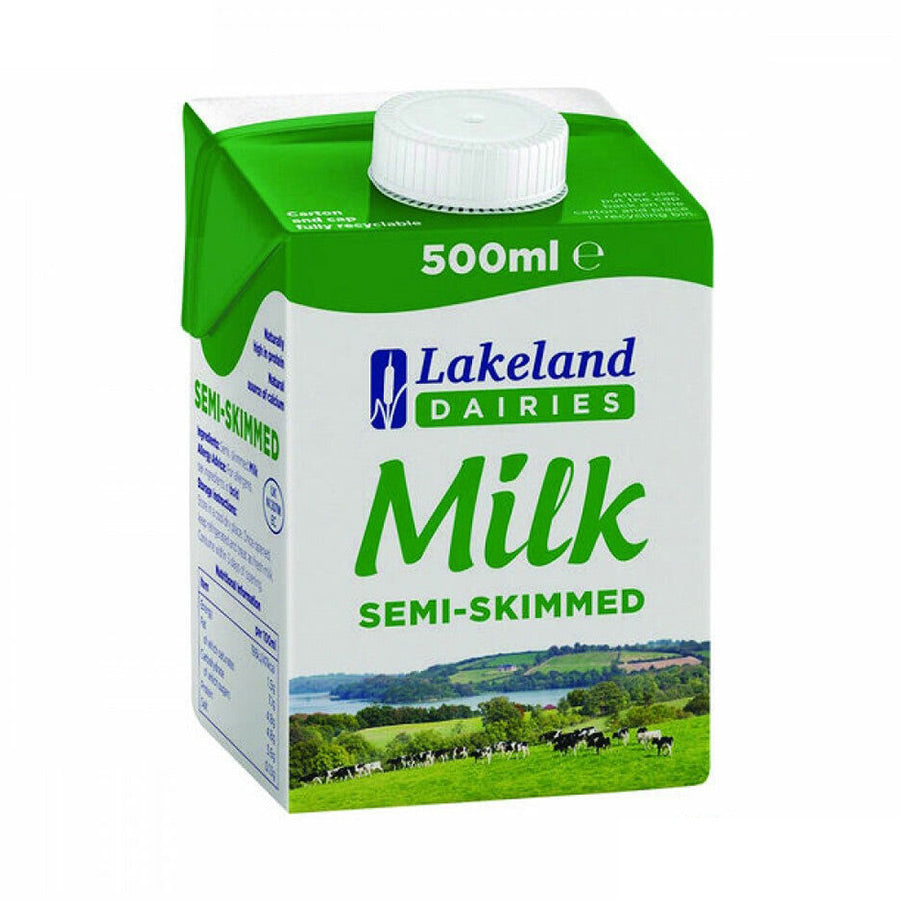 Lakeland Milk 0.5Ltr Semi-Skimmed