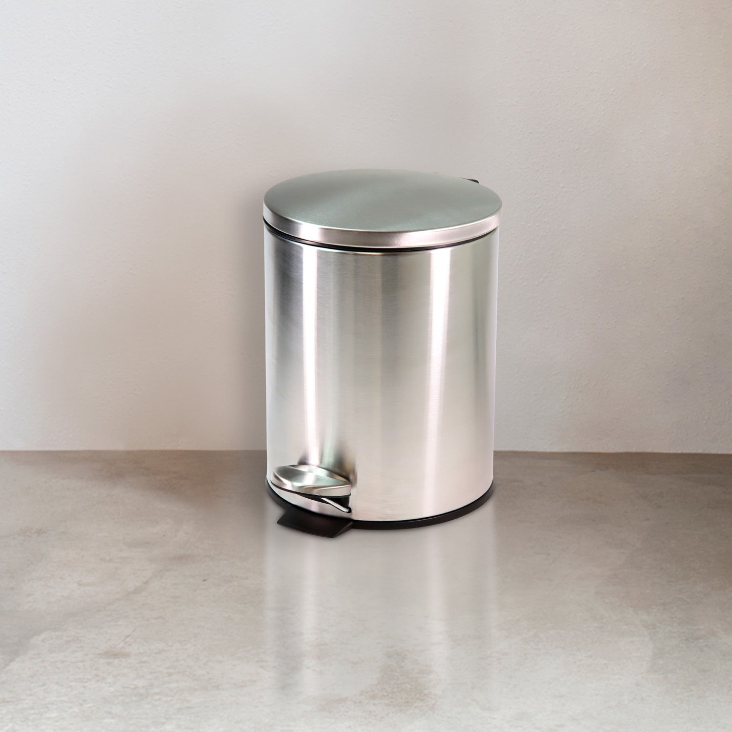 6 Litre Matt Steel Slow Close Bin