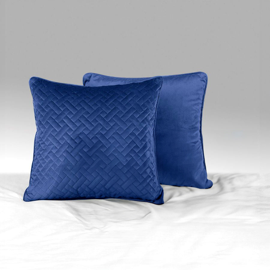 Crushed Velvet Cushion Cover Grey 45 x 45cm (BLUE)