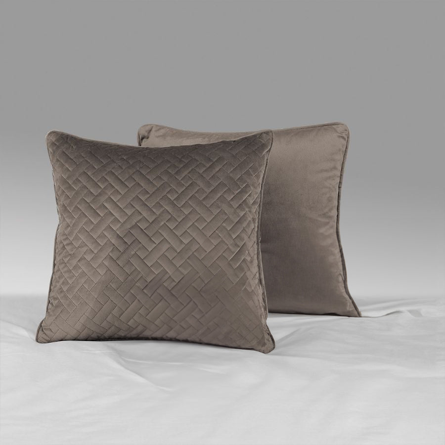 Crushed Velvet Cushion Covers Mink