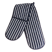 Butchers Stripe Navy & White Double Oven Glove