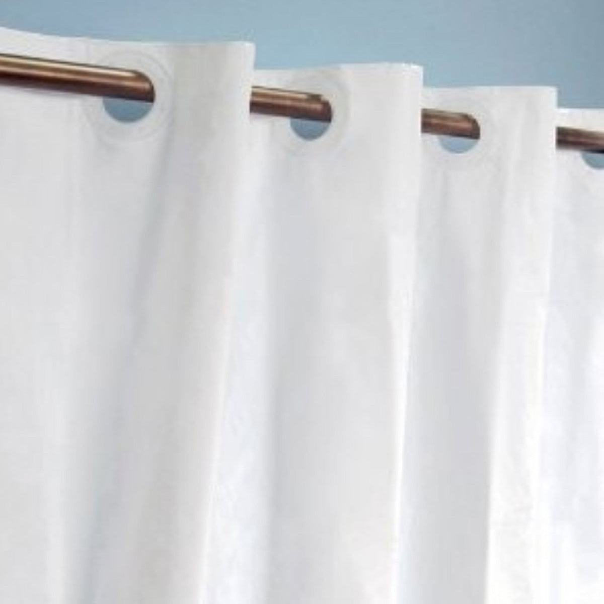 White Hookless Shower Curtain
