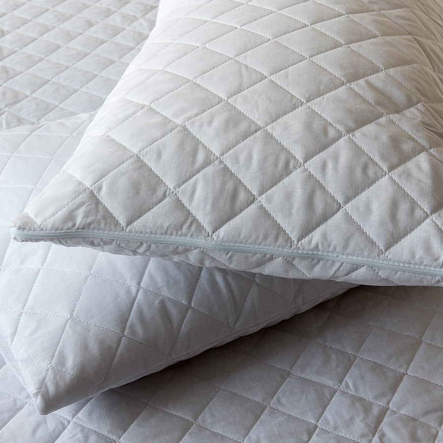 Quilted King Sized Zipped Bolster Pillow Protector