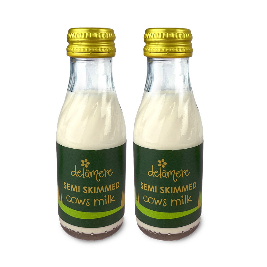 UHT Semi Skimmed Milk Glass Bottle