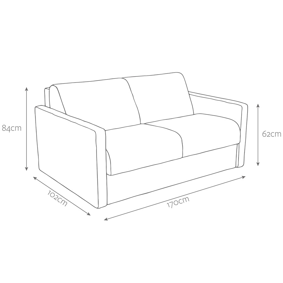 Jay-Be Slim 3 Seater Sofa Bed - Brushed Twill Admiral