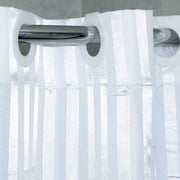 Satin Stripe Hookless Shower Curtain