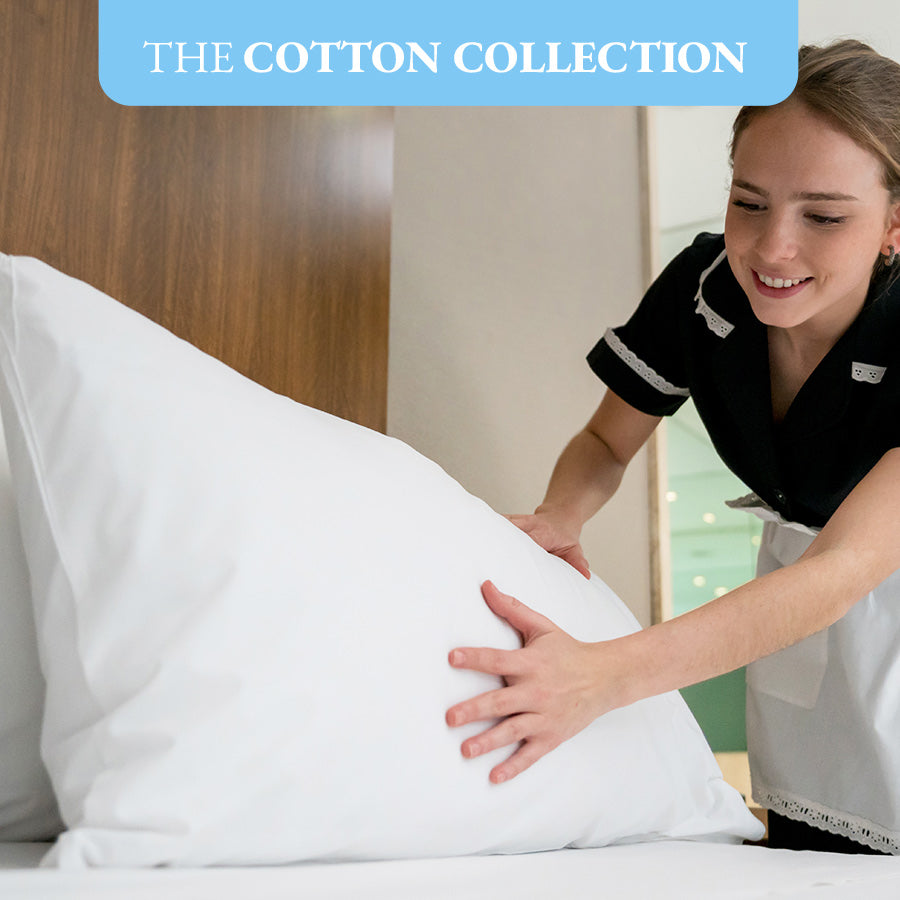 Cotton Collection Medium Support Super Spring Pillow