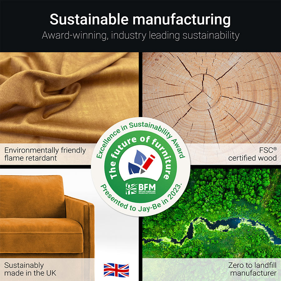 Jay-Be Slim 3-Seater Sofa Bed - Brushed Twill Smoke