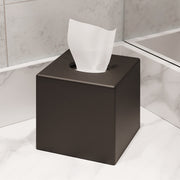 Matt Black Cube Tissue Box Cover