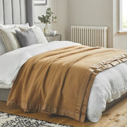 Traditional Fleece Blanket - Camel
